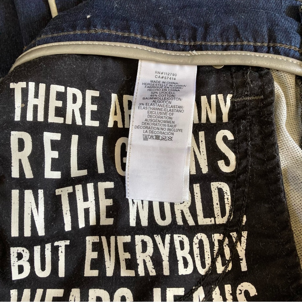 True Religion Marco No Flap SE Relective Relaxed Taper Jeans Men's Size 34x30 - Picture 10 of 15